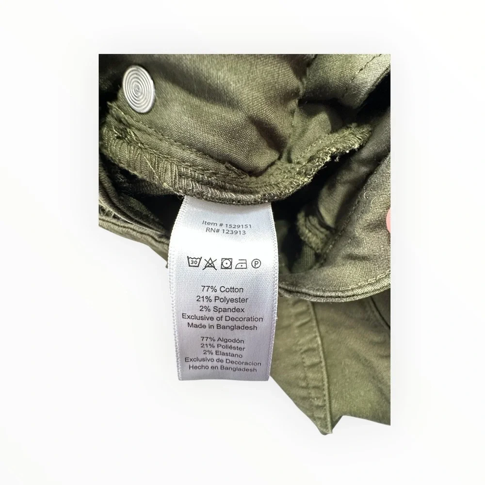 Jachs NY Mens Olive Green Stretch Twill Slim Straight‎ Pants 32x34 1529151